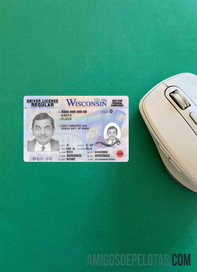 EUA Wisconsin DL fotovisual frontal modelo